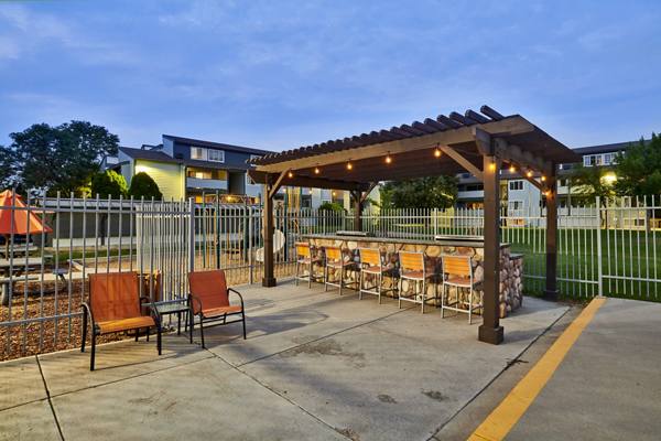 grill area at Novi at Lowry Apartments