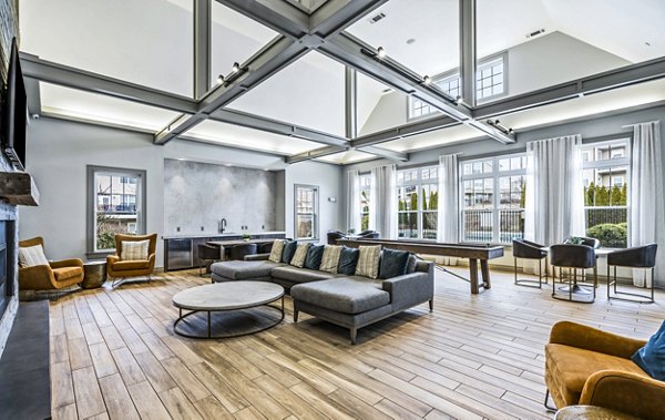 Clubhouse with modern amenities at The Preserve at Cohasset Apartments, ideal for community gatherings and social events