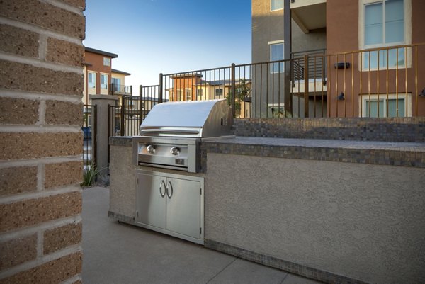 grill area at The Well Apartments