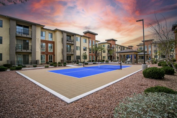 tennis court at The Well Apartments