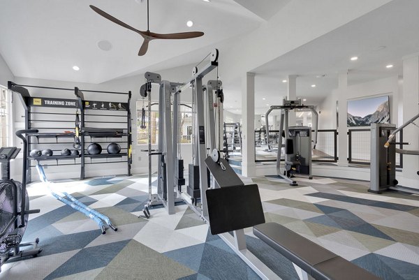 fitness center at The Marks Apartments