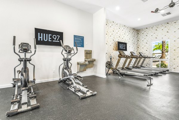 fitness center at HUE97 Apartments