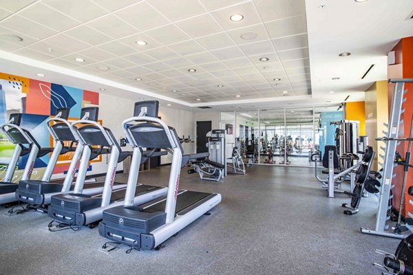 fitness center at SoDo on Main North Apartments