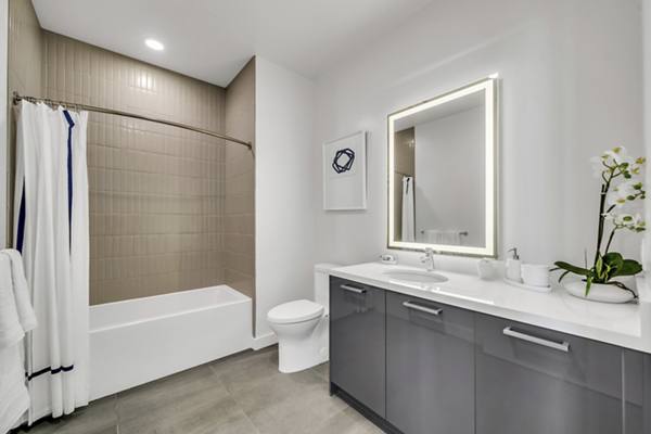 bathroom at Kurve Apartments