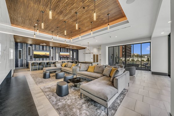Stylish clubhouse with modern furnishings at Kurve Apartments