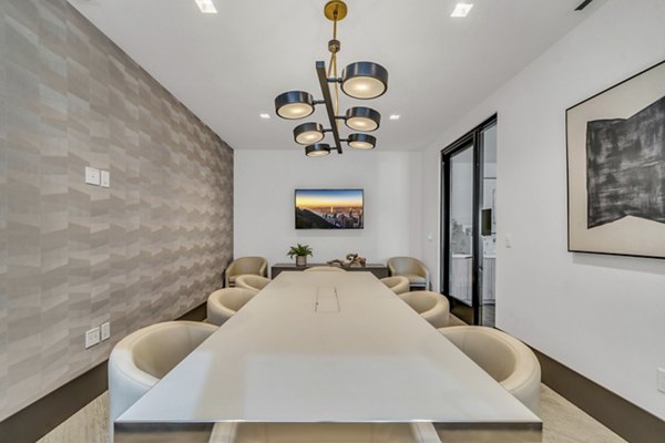 Meeting room equipped with modern technology at Kurve Apartments