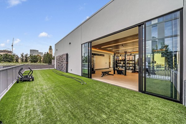 Fitness center with state-of-the-art equipment at Kurve Apartments