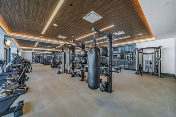 Fitness center with state-of-the-art equipment at Kurve Apartments