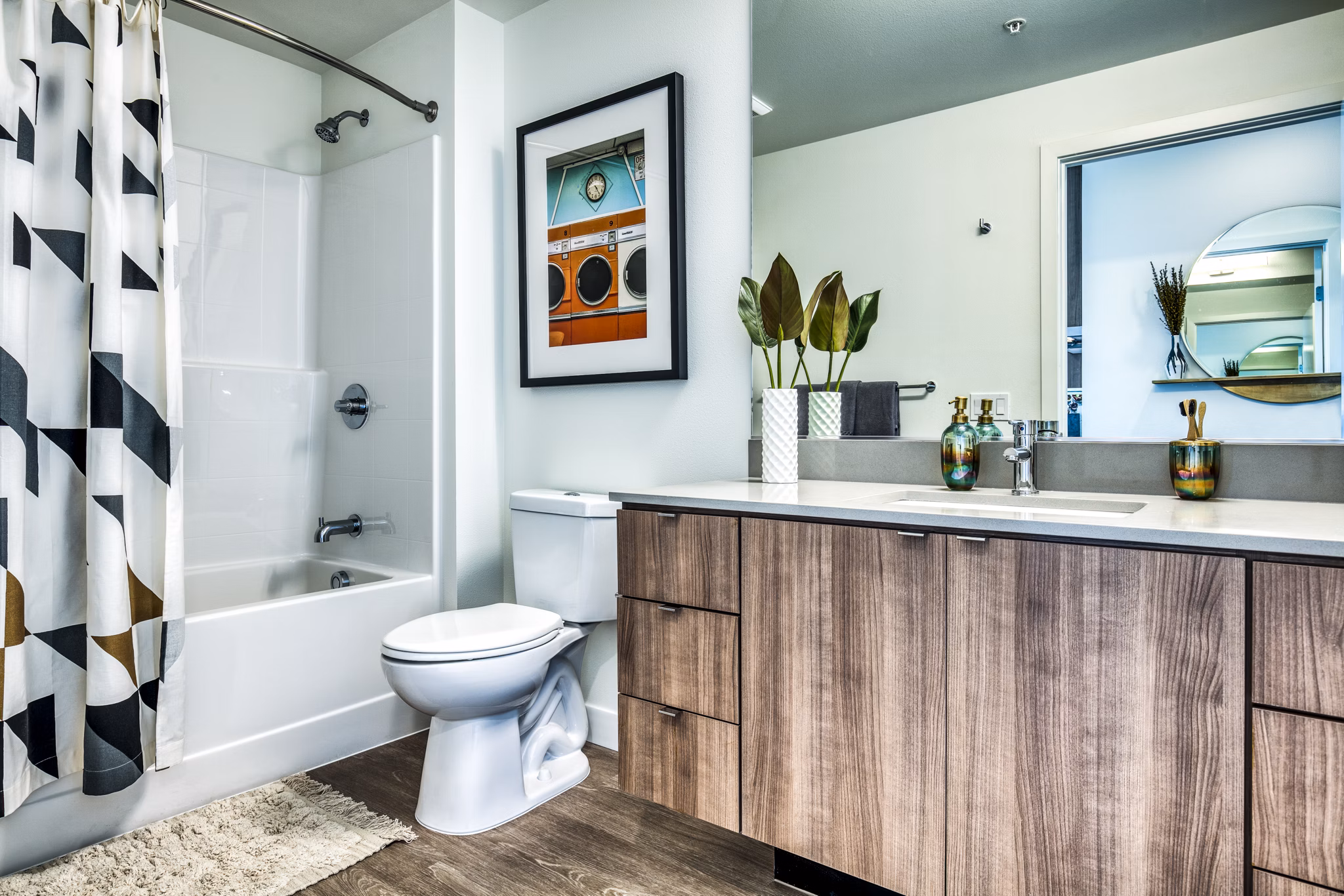 Luxurious bathroom with elegant fixtures at Cypress Apartments
