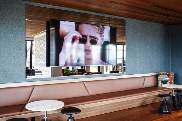 Elegant clubhouse with modern seating and entertainment areas at Cypress Apartments