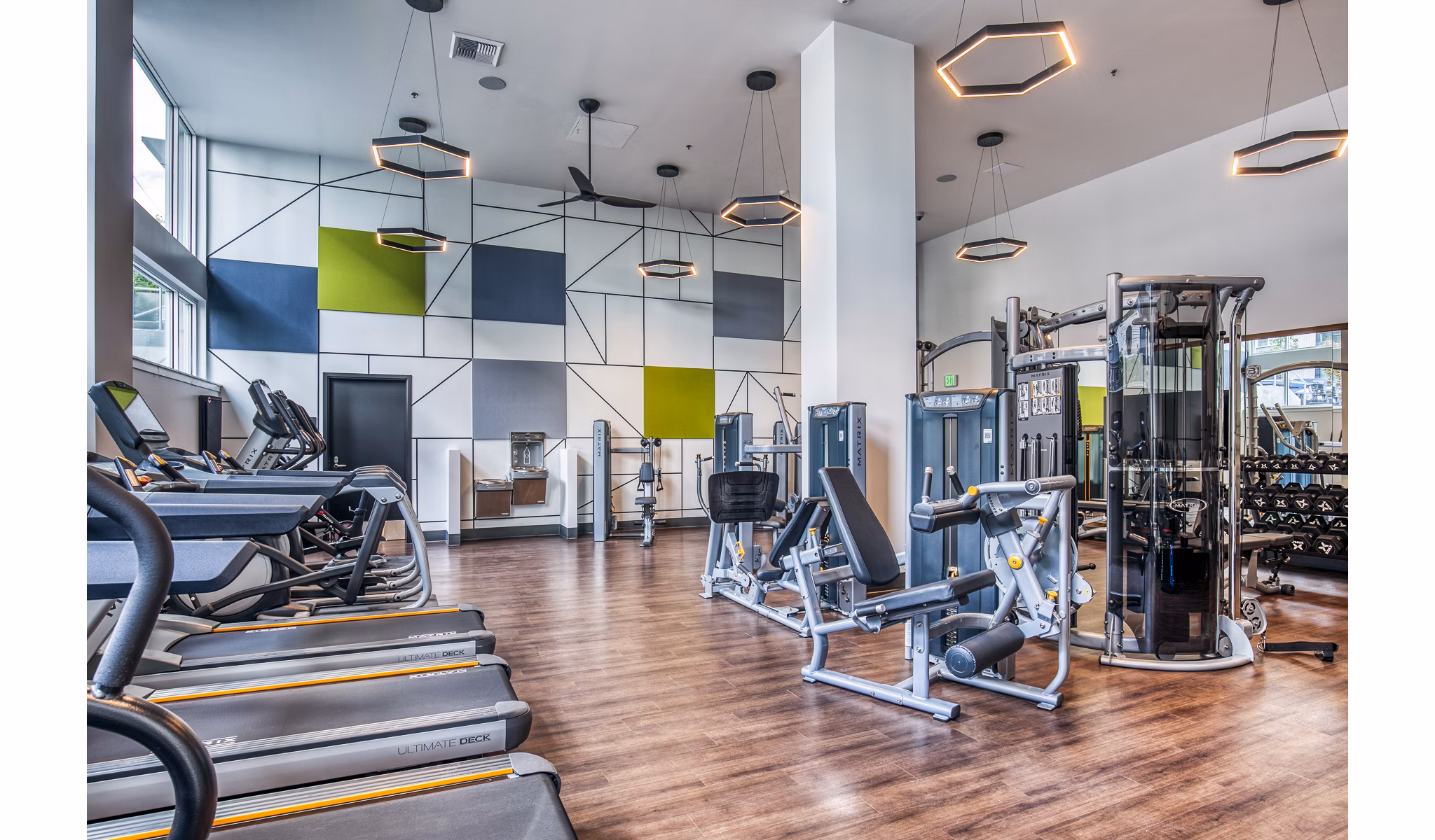 State-of-the-art fitness center at Cypress Apartments with modern exercise equipment