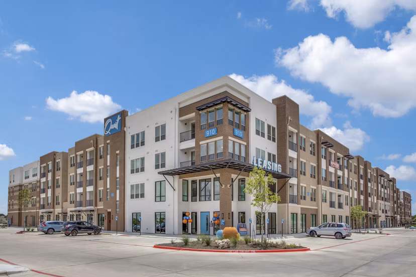 Quest Apartments: Elegant facade of luxury apartments in downtown city