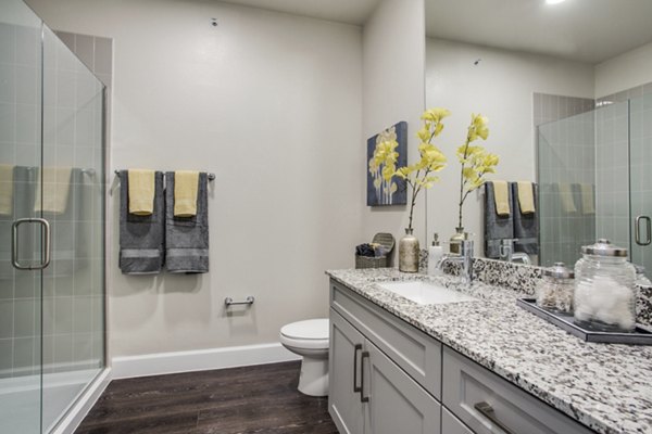 bathroom at Quest Apartments