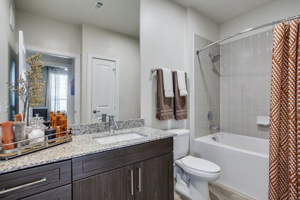 bathroom at Quest Apartments