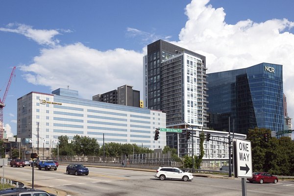 building at 100 Midtown Apartments