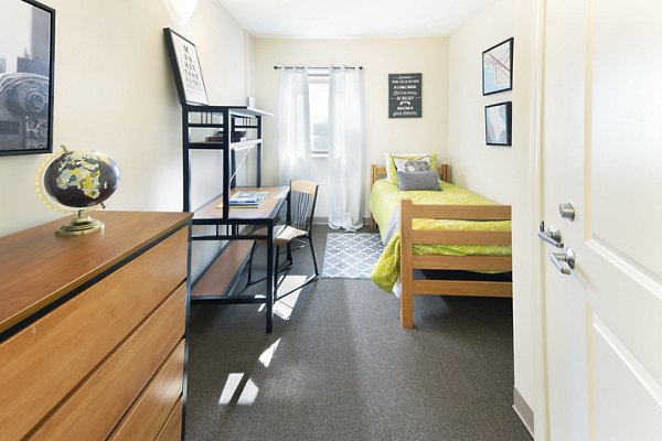 bedroom at 100 Midtown Apartments