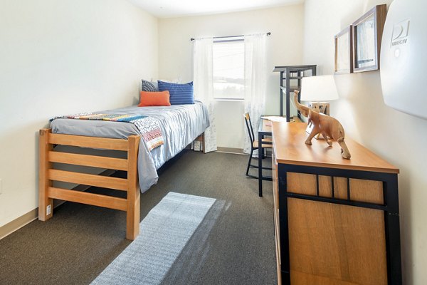 bedroom at 100 Midtown Apartments