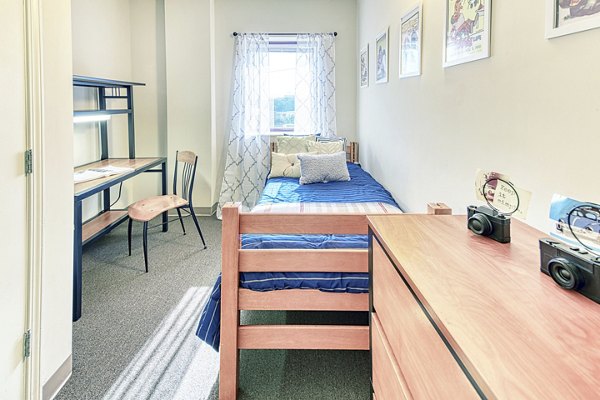 bedroom at 100 Midtown Apartments