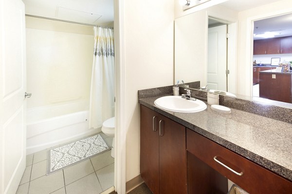 bathroom at 100 Midtown Apartments