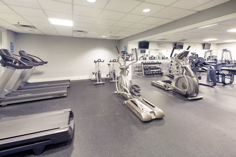 fitness center at 100 Midtown Apartments