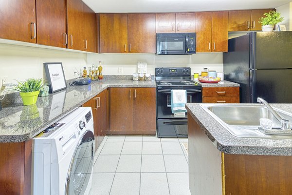 kitchen at 100 Midtown Apartments