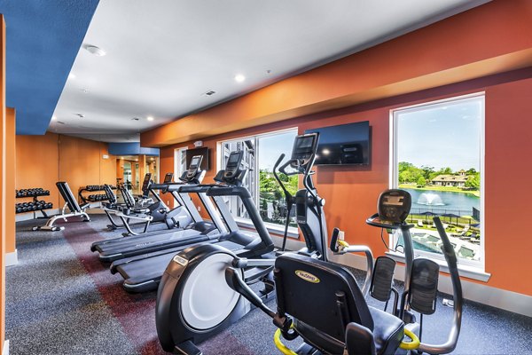 Fitness center featuring state-of-the-art equipment at Arista Riverstone Apartments