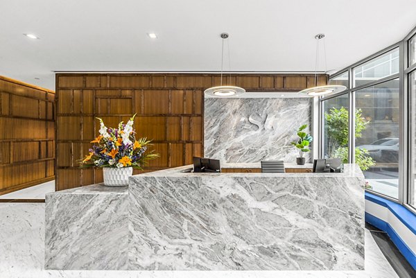 front desk lobby at Atlantic Station West Apartments