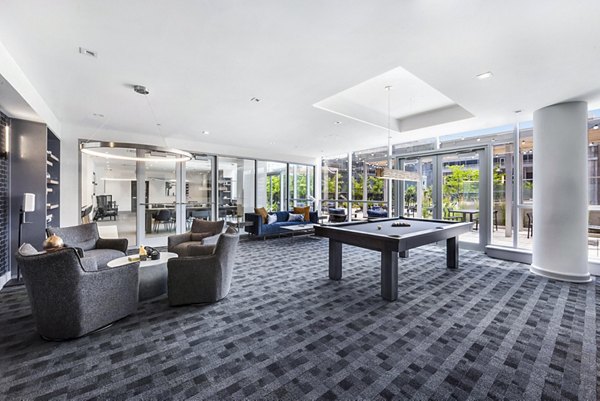 clubhouse game room at Atlantic Station West Apartments