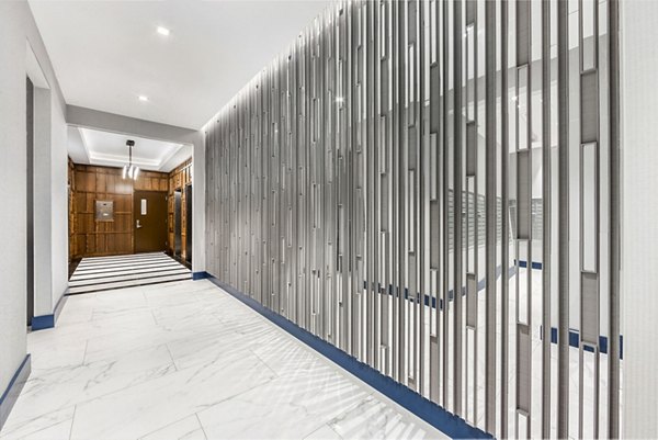 Mail room offering secure package storage at Atlantic Station West Apartments