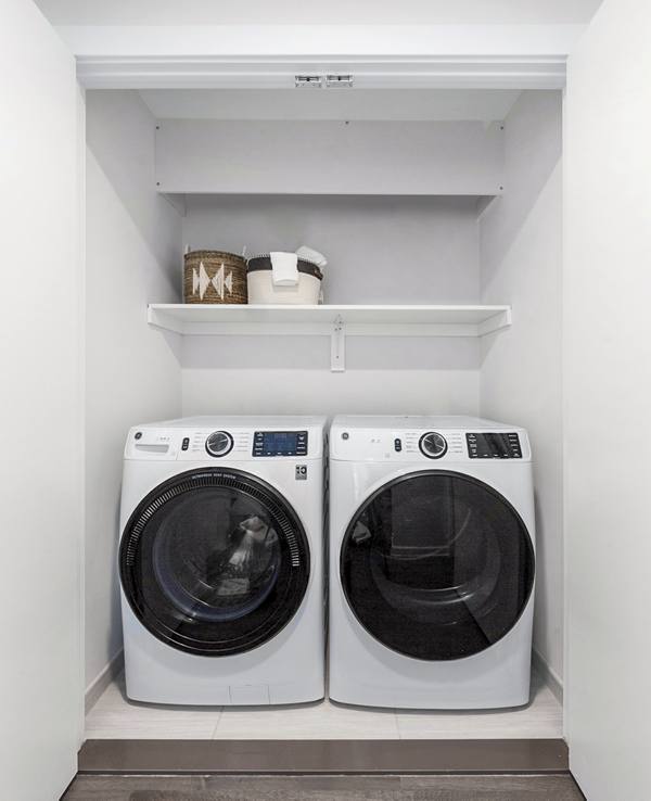 laundry room at Atlantic Station West Apartments