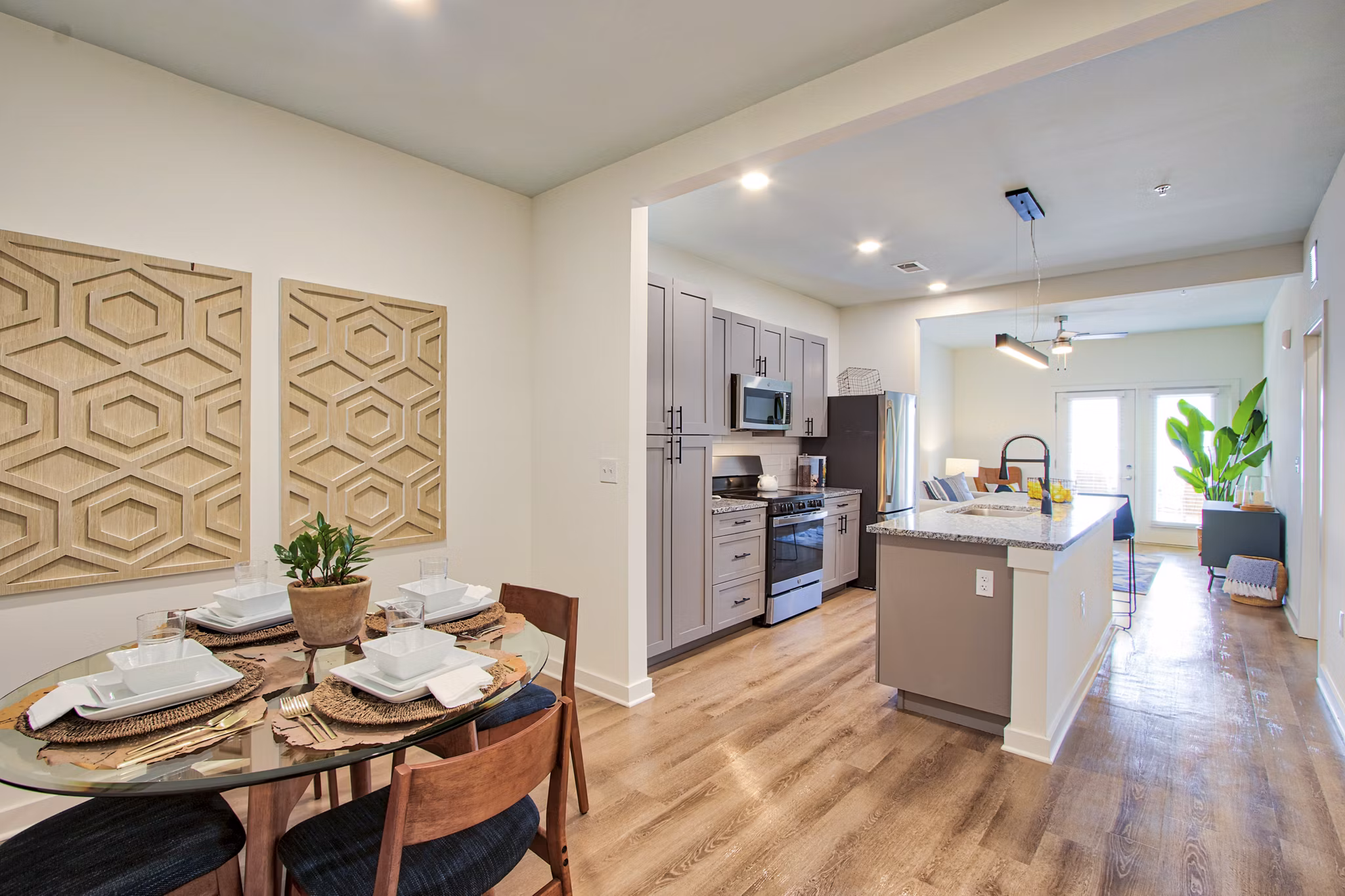 dining room at Restore at Carolina Park Apartments