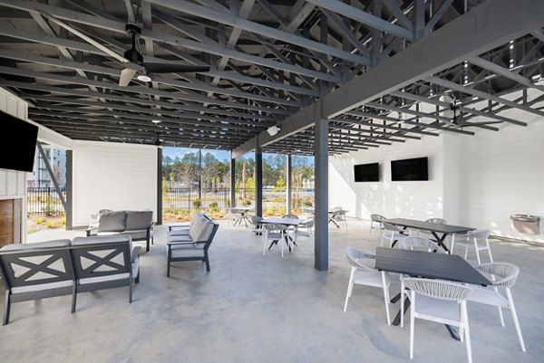 patio at Restore at Carolina Park Apartments