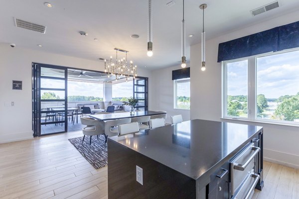 Modern clubhouse featuring luxury amenities at Candour House Apartments