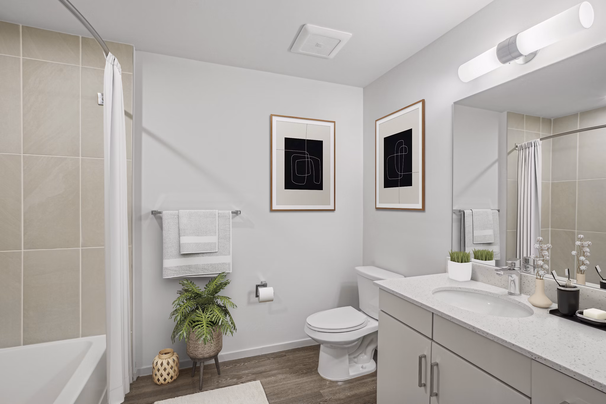 bathroom at The Walcott Hackensack Apartments