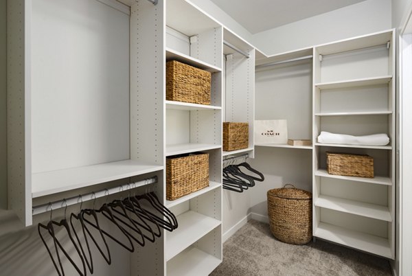Organized closet space with ample storage in Tapestry at Brentwood Town Center Apartments
