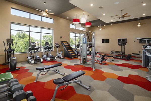 Modern fitness center with state-of-the-art equipment at Tapestry at Brentwood Town Center Apartments
