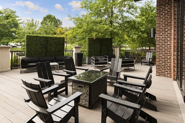 Cozy fire pit area at Tapestry at Brentwood Town Center Apartments, ideal for gatherings and relaxation