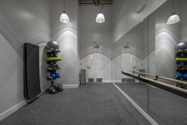 yoga/spin studio at Bancroft Lofts
