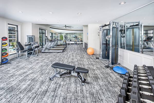 fitness center at View at Woodstock Apartments
