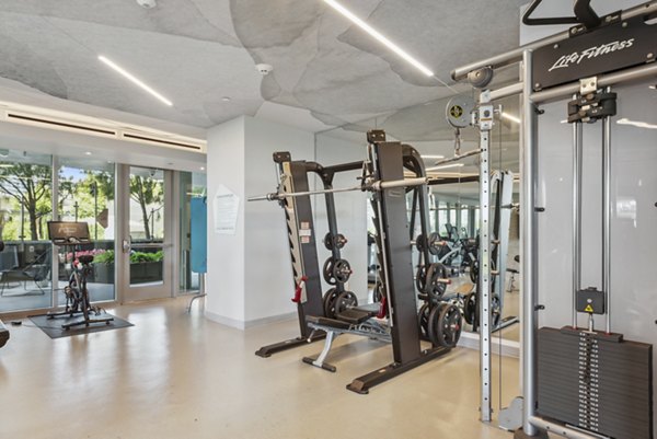 fitness center at K1 Apartments