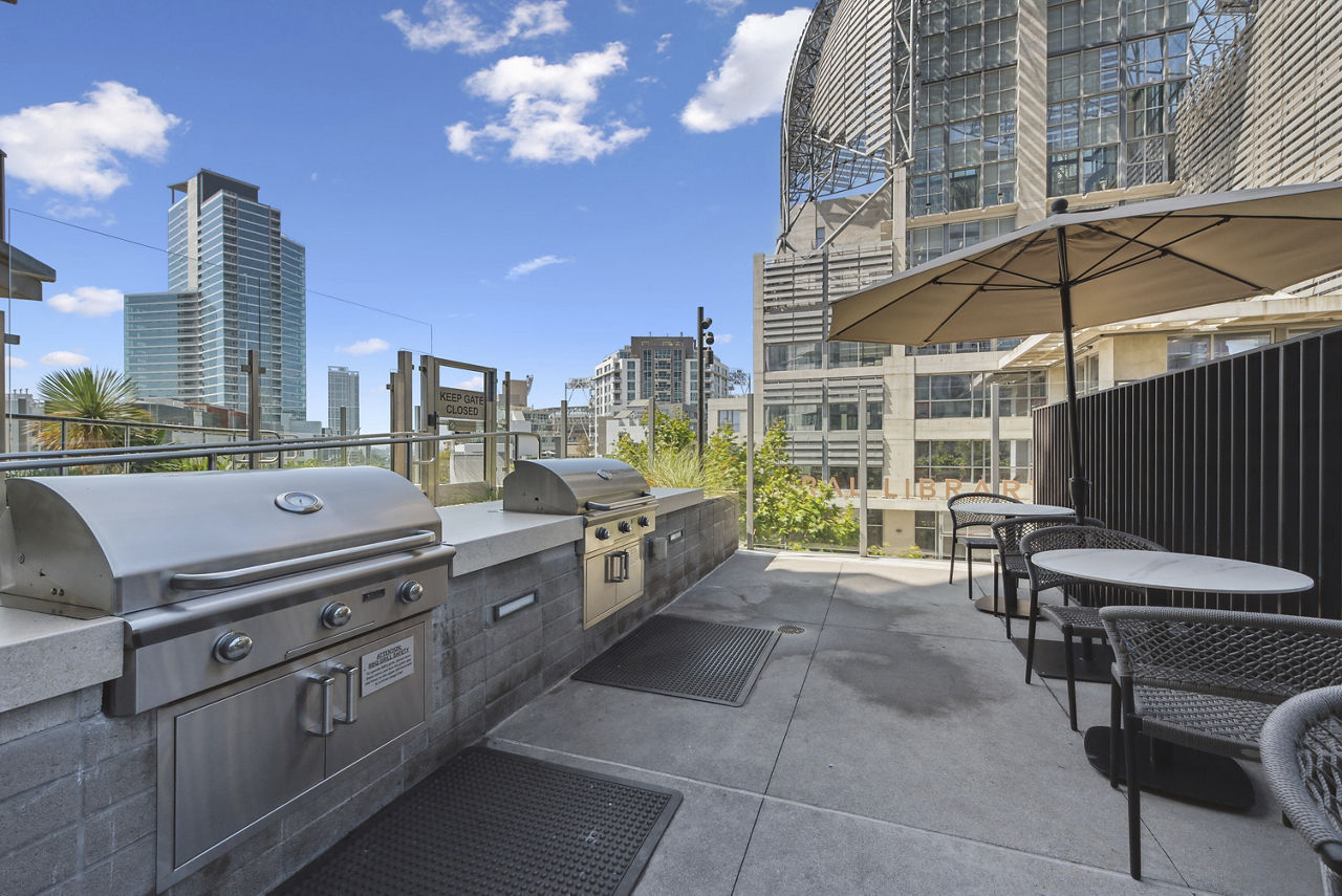 Grill area at K1 Apartments