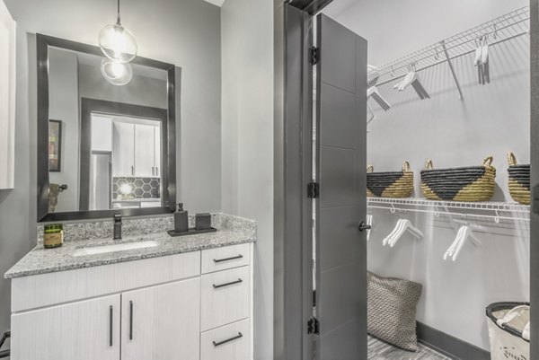 bathroom at Centro Railyard Apartments