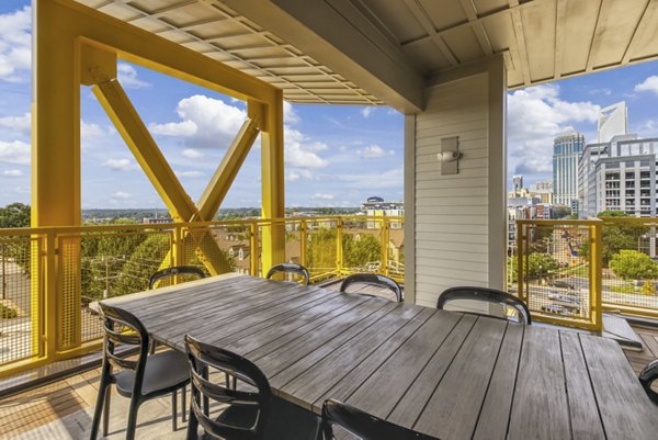 patio at Centro Railyard Apartments