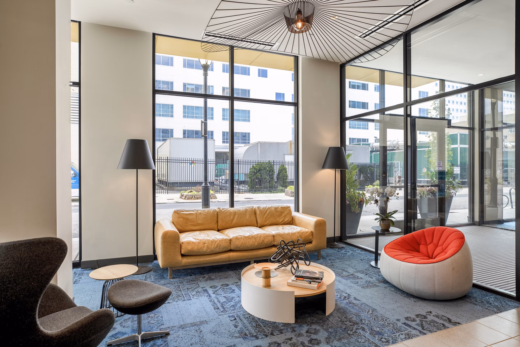 Clubhouse featuring contemporary design elements at The Hamilton I Apartments