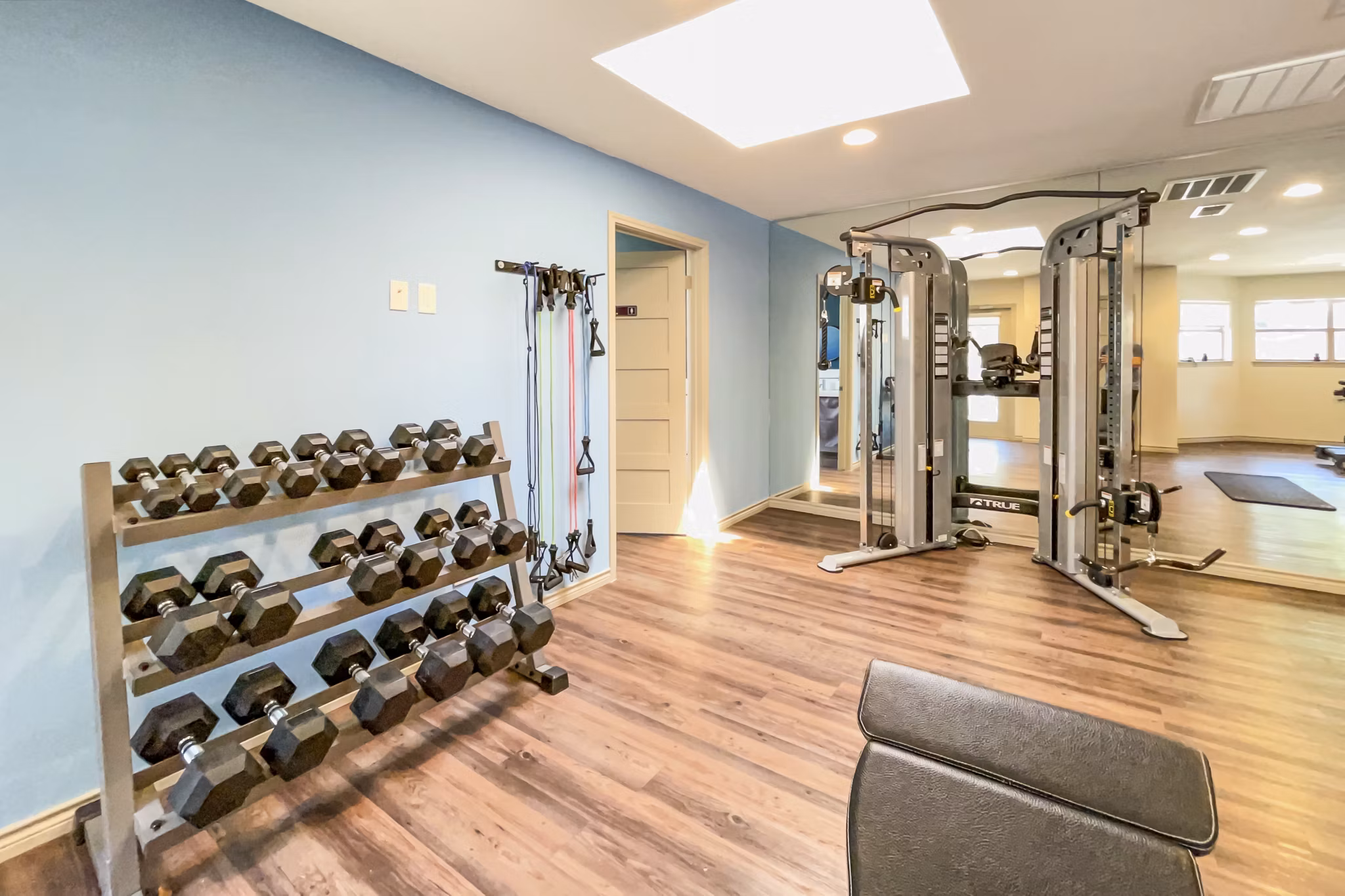fitness center at Tenison at White Rock Apartments 