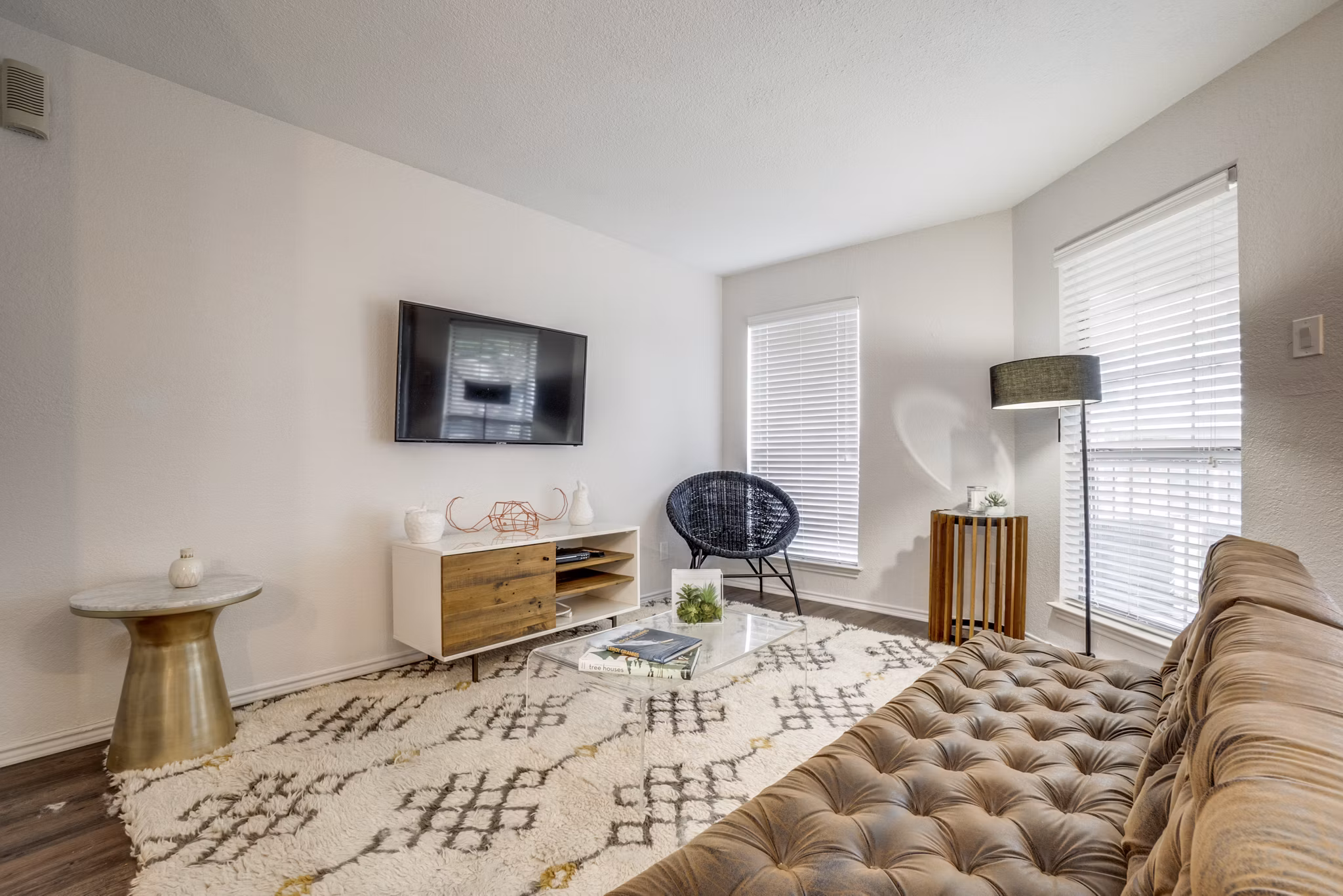 living room at Tenison at White Rock Apartments 
