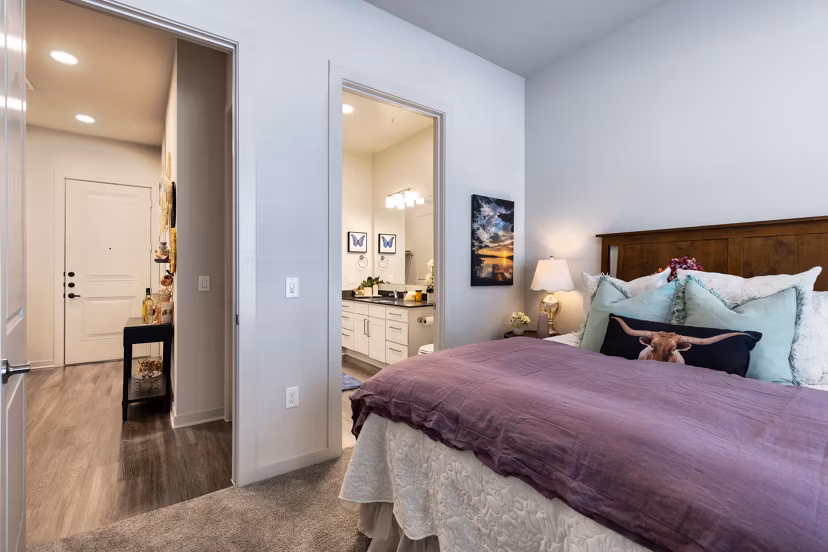 bedroom at Overture River District Apartments