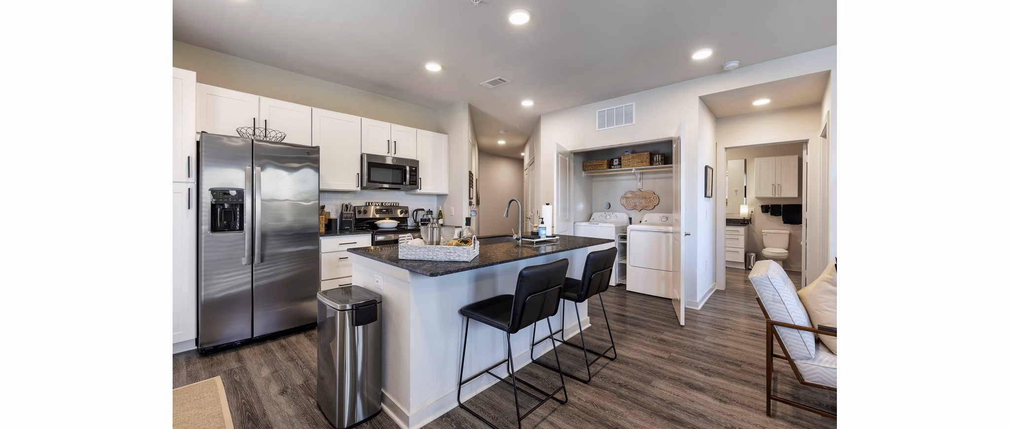 kitchen at Overture River District Apartments