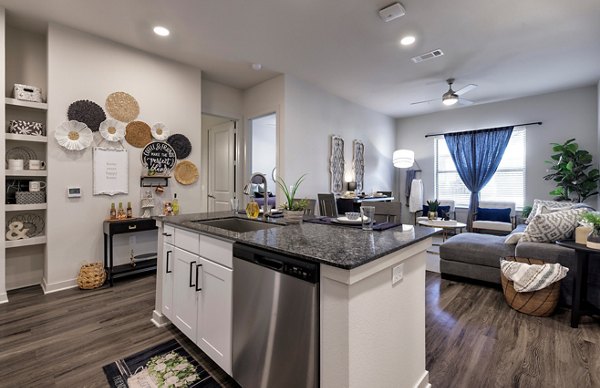 kitchen at Overture River District Apartments