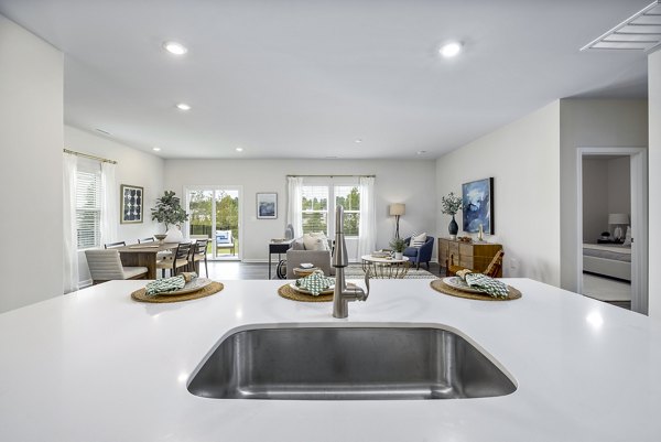 kitchen at Abode at Geneva Apartment Townhomes